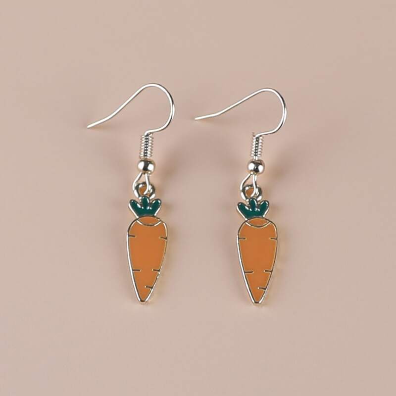 

Carrot Charm Drop Earrings, Multicolor