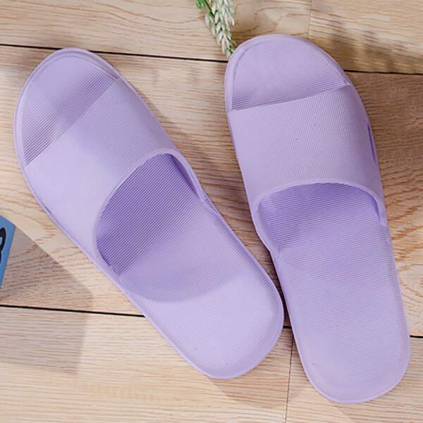 

Minimalist Open Toe Slides, Lilac purple