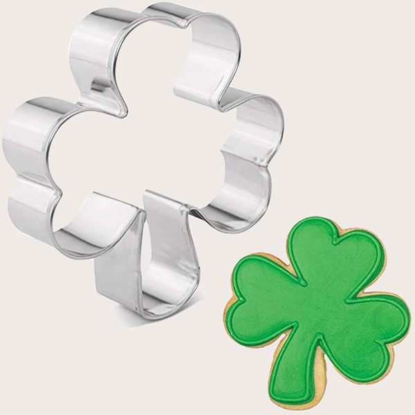 

1pc Leaf Shaped Biscuit Mold, Silver