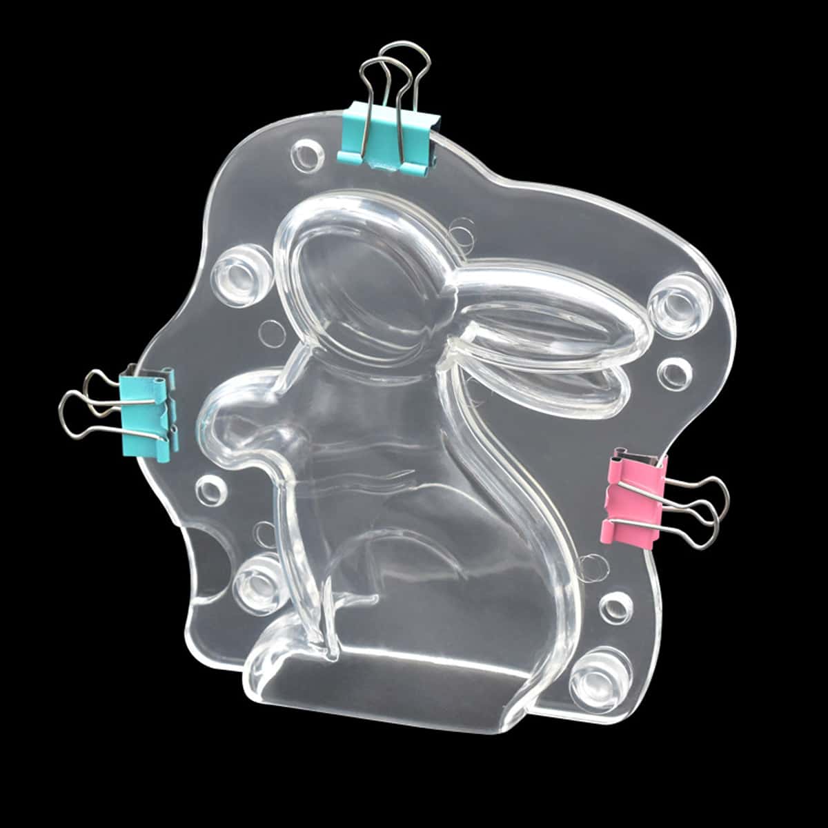 

1pc Easter Rabbit Chocolate Mold Without Clip, Clear