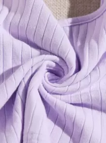 Muchica Bộ 3 áo croptop dệt kim gân - Nhiều màu - Xem 4