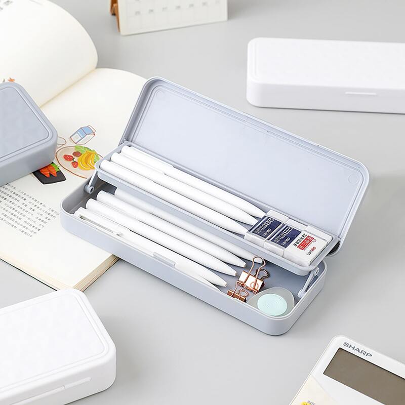 

1pc Random Color Plastic Pencil Box, Multicolor