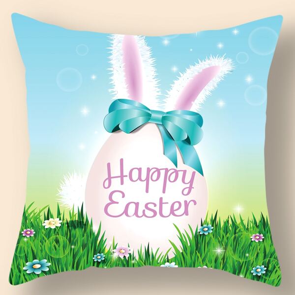 

Egg Print Easter Cushion Cover Without Filler, Multicolor