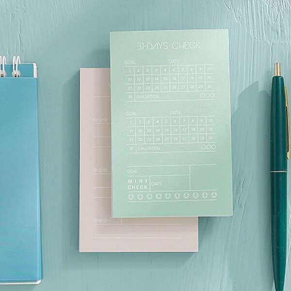 

1pc Random Color Plan Notepad, Multicolor