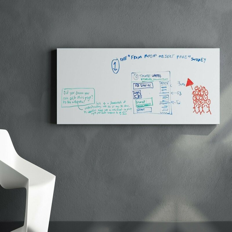 

1pc Self-adhesive Whiteboard Sticker, White