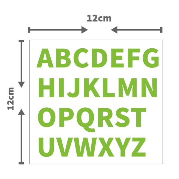 

1set English Alphabet Glow Sticker, Green
