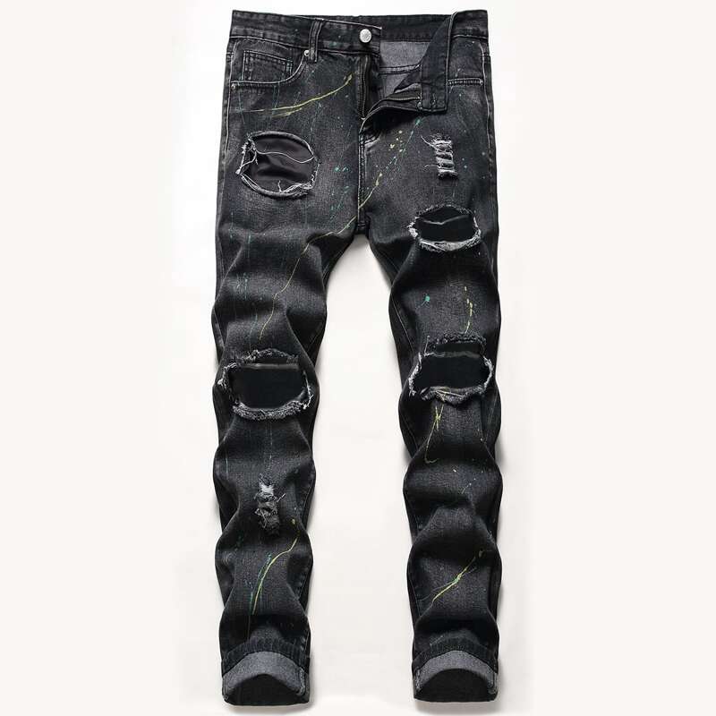 

Guys Ripped Skinny Jeans, Black