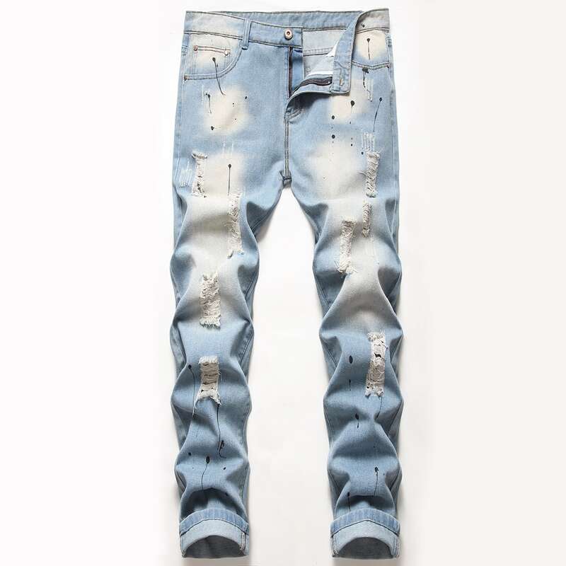 

Guys Ripped Jeans, Light wash