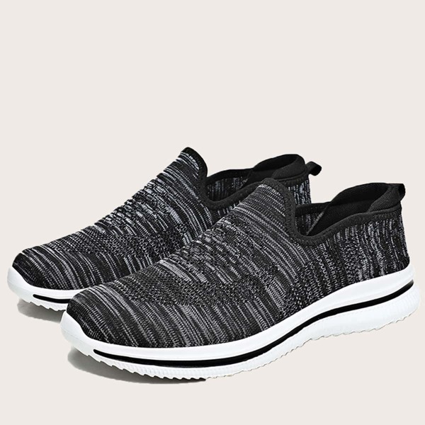 

Men Slip On Knit Sneakers, Black