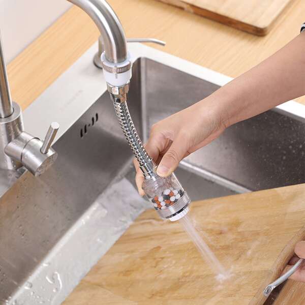 

1pc Adjustable Filter Faucet, Silver