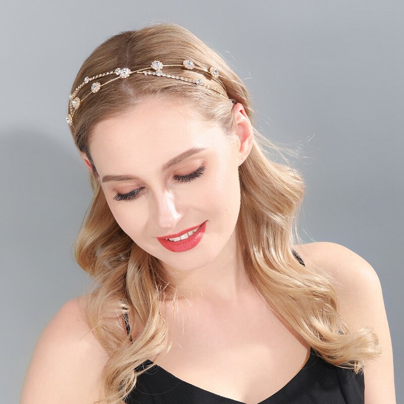 

Rhinestone Decor Hair Hoop, Gold