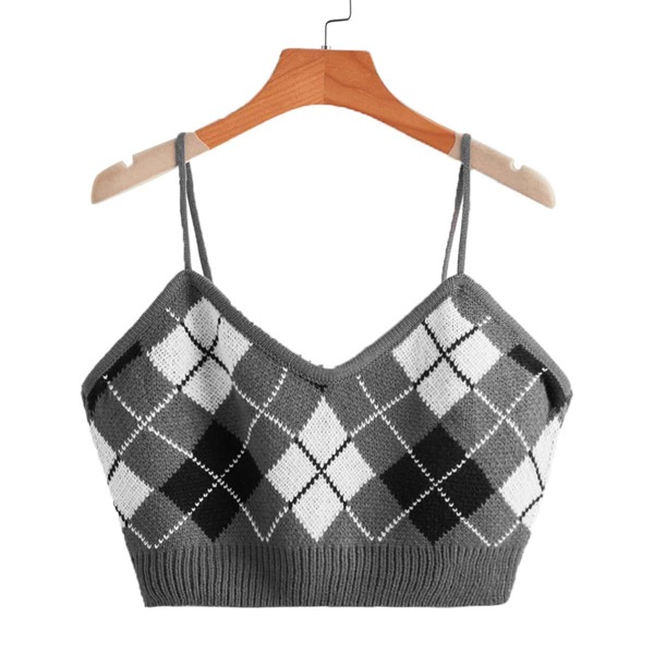 

Argyle Pattern Sweater Vest, Grey