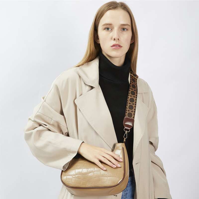 

Croc Embossed Crossbody Bag, Khaki