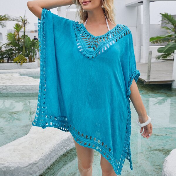 

Batwing Sleeve Cover Up Dress, Mint blue