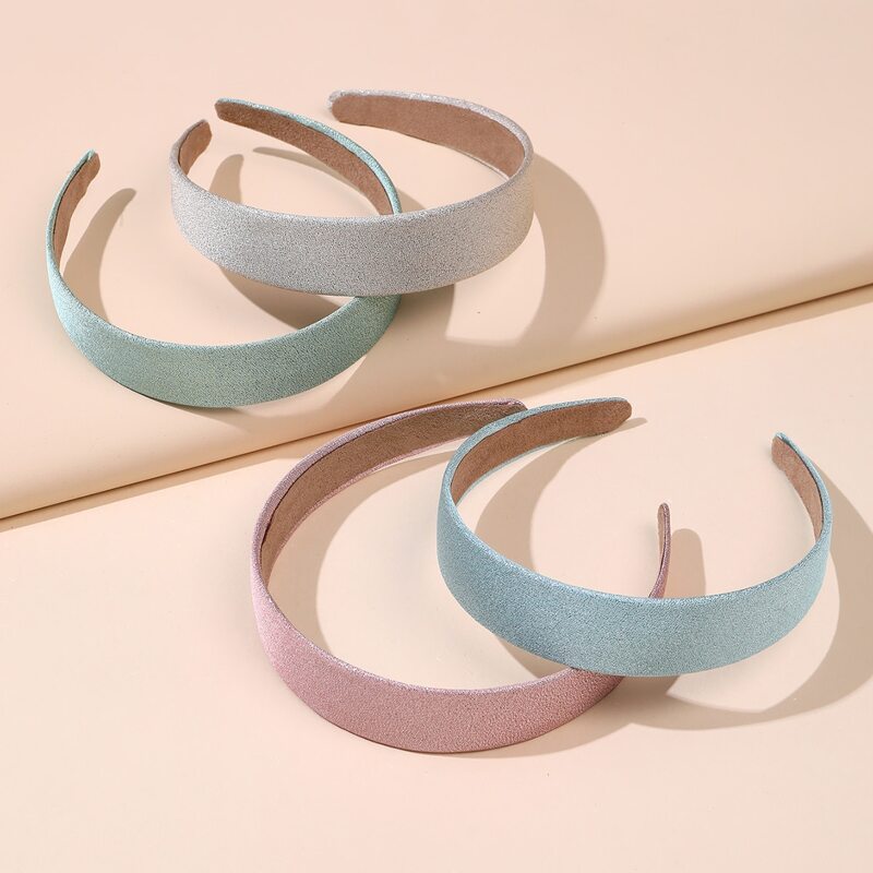 

4pcs Simple Plain Headband, Multicolor