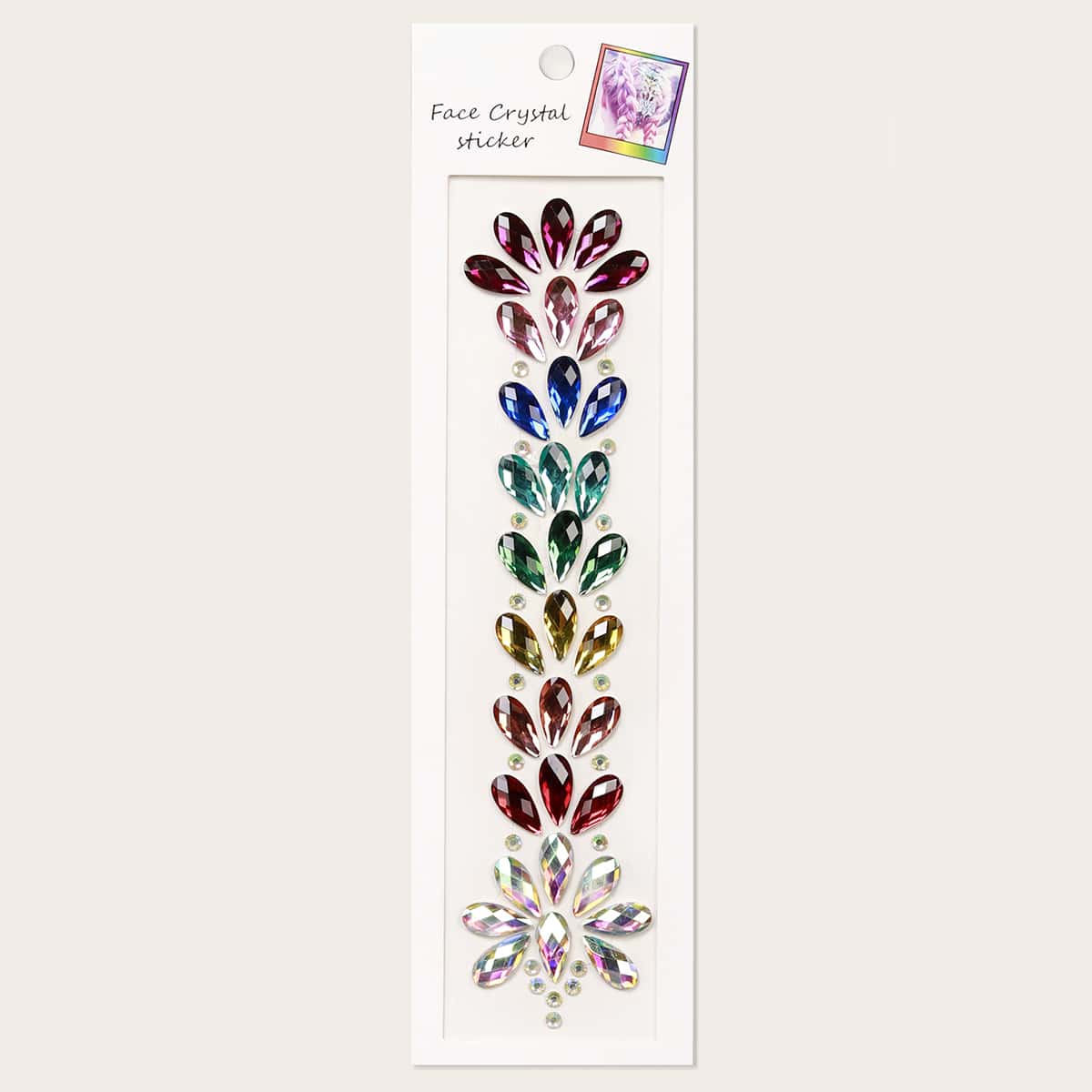 

1sheet Hair Decoration Rhinestone Sticker, Multicolor