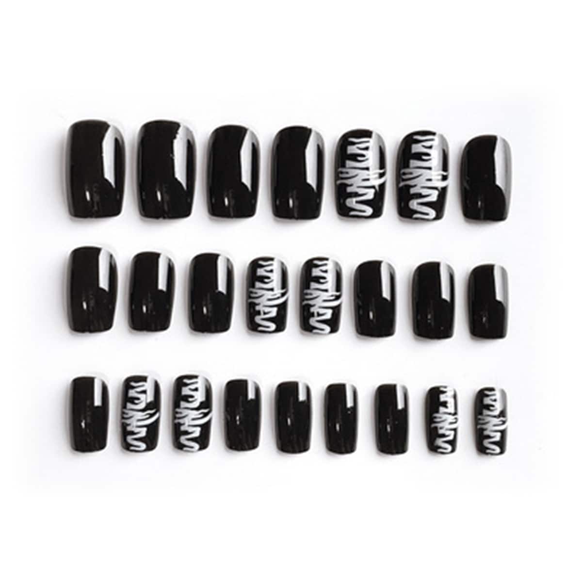 

24pcs Fake Nail, Black