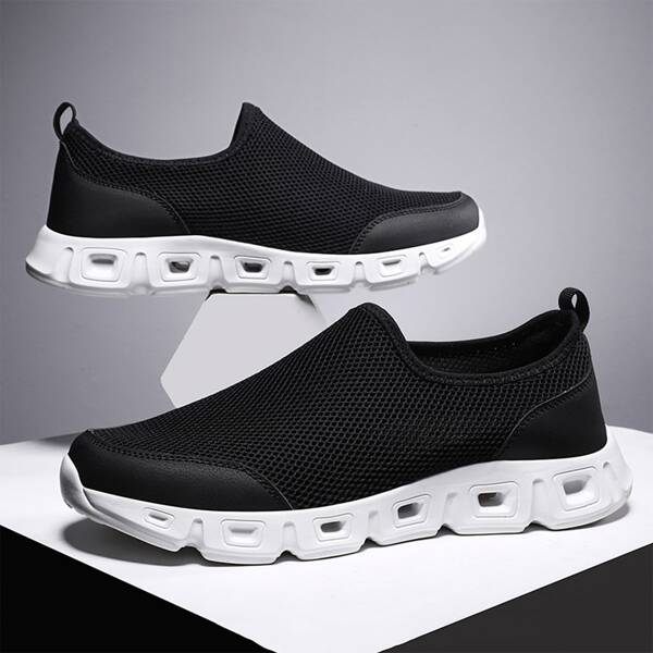 

Men Slip On Breathable Sneakers, Black