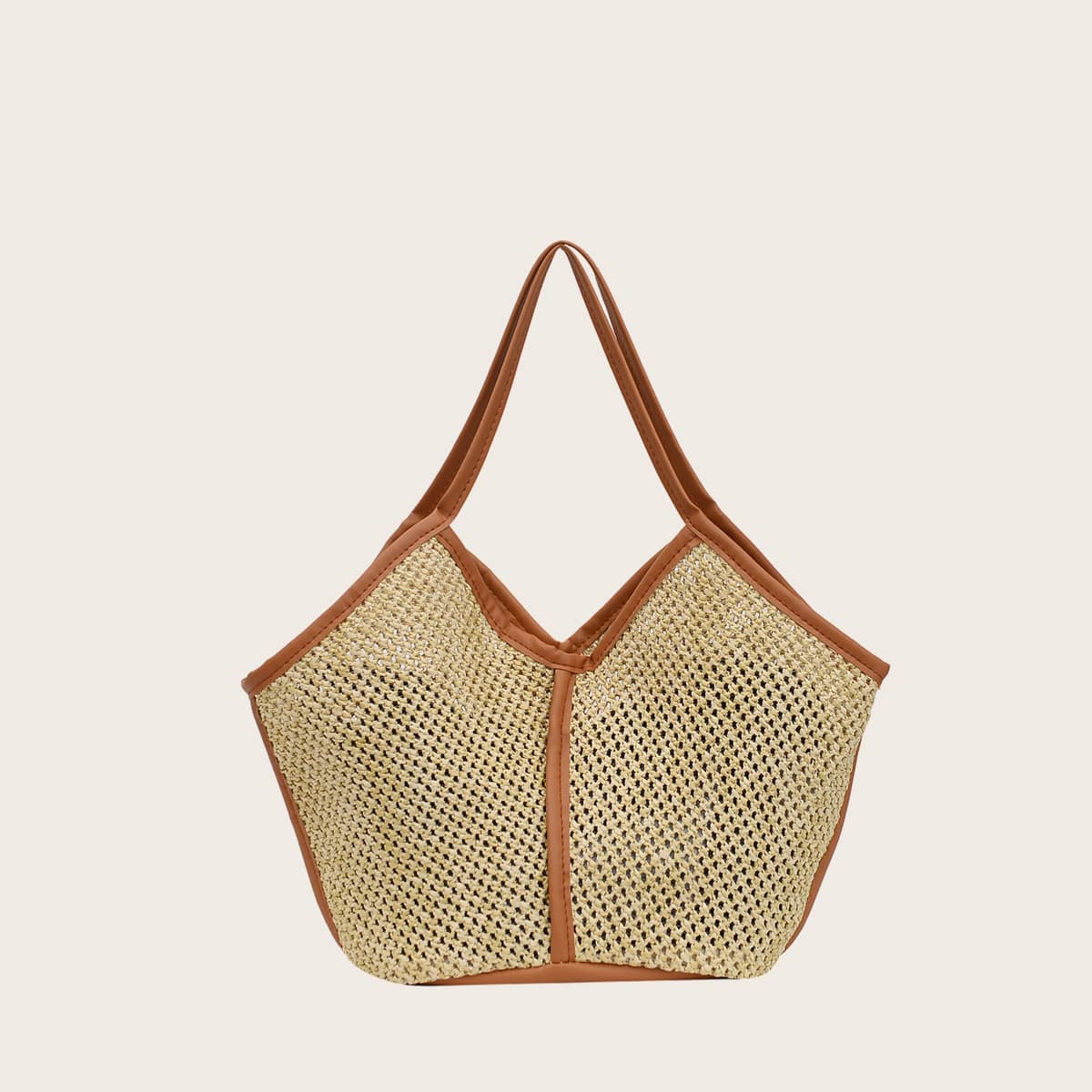 

Hollow Out Tote Bag, Khaki