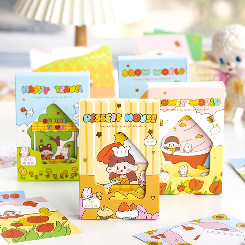 

30pcs Cartoon Graphic Random Material Card, Multicolor