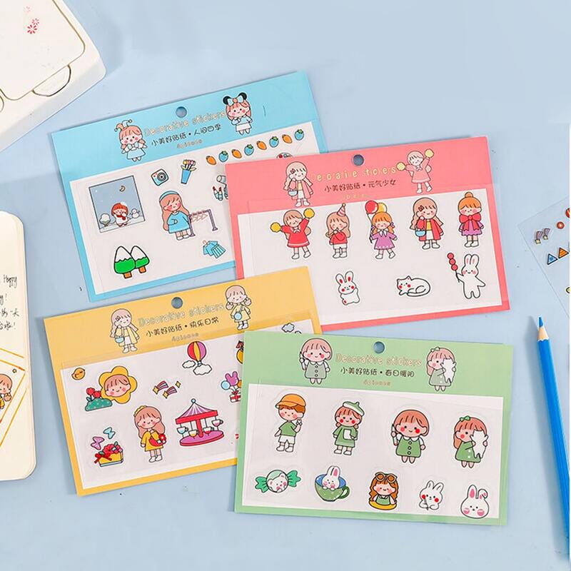 

4pcs Cartoon Graphic Random Sticker, Multicolor