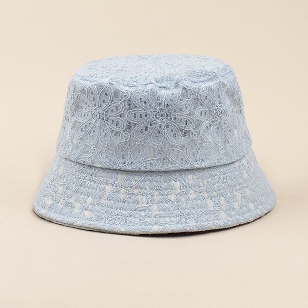 

Mesh Overlay Bucket Hat, Blue