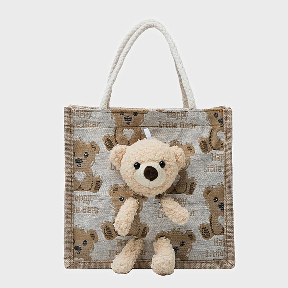 

Cartoon Bear Tote Bag, Multicolor