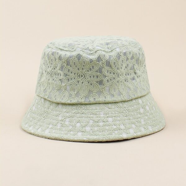 

Mesh Overlay Bucket Hat, Green