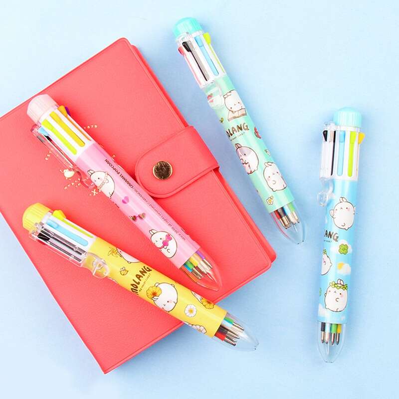 

1pc Random Cartoon 8-color Ballpoint Pen, Multicolor