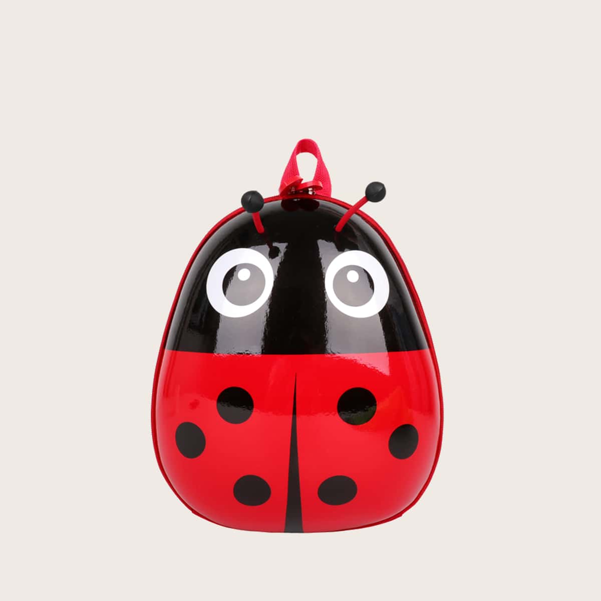 

Cartoon Ladybug Zip Backpack, Red