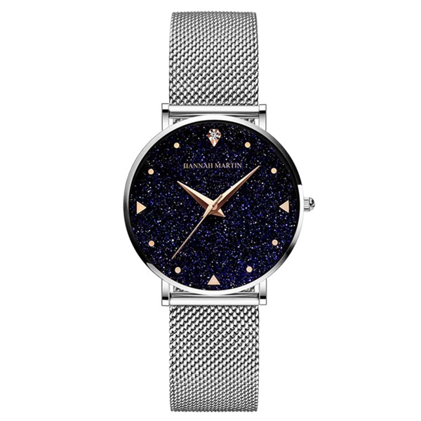 

Rhinestone Decor Mesh Strap Quartz Watch