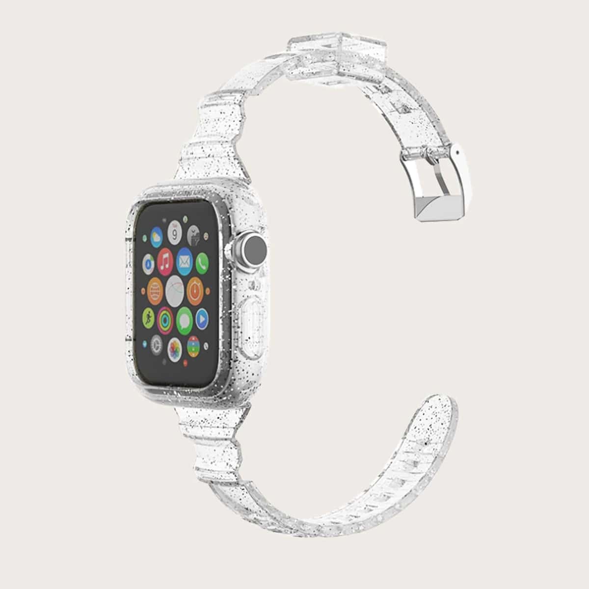 

Glitter Silicone Apple Watch Band, Clear