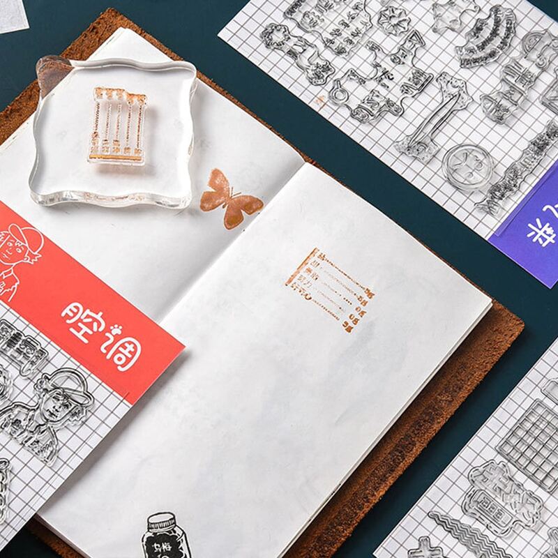

1pc Random Pattern Clear Stamp