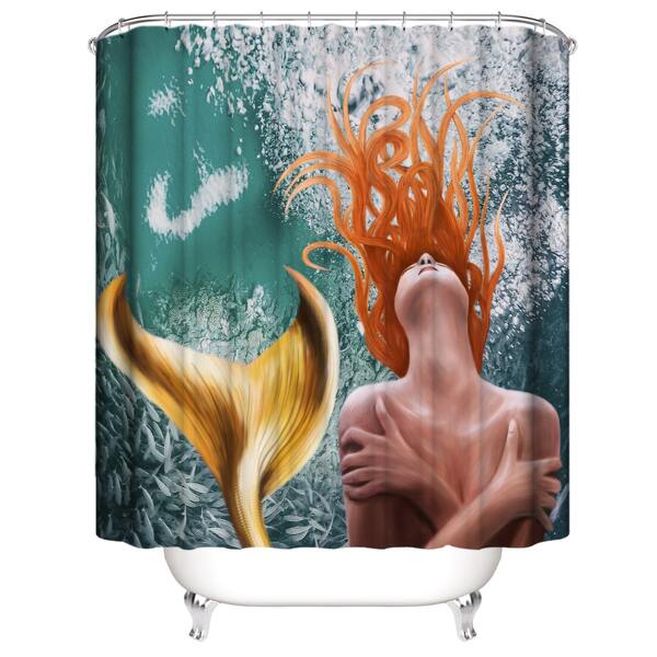 

Mermaid Print Shower Curtain, Multicolor