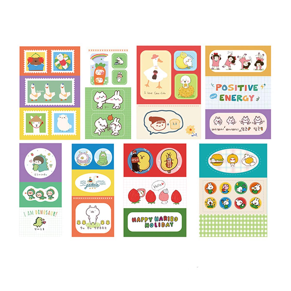 

8sheets Cartoon Pattern Sticker, Multicolor