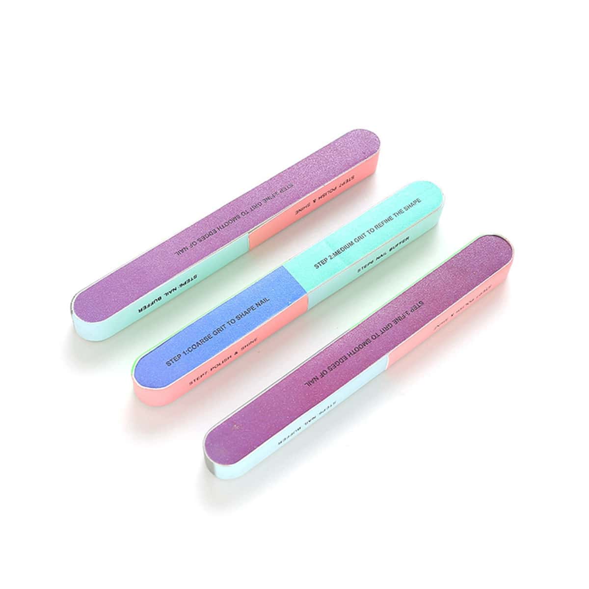 

1pc Colorblock Nail File, Multicolor