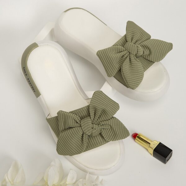 

Bow Decor Slides, Green