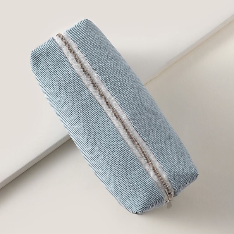 

1pc Plain Minimalist Pencil Case, Dusty blue