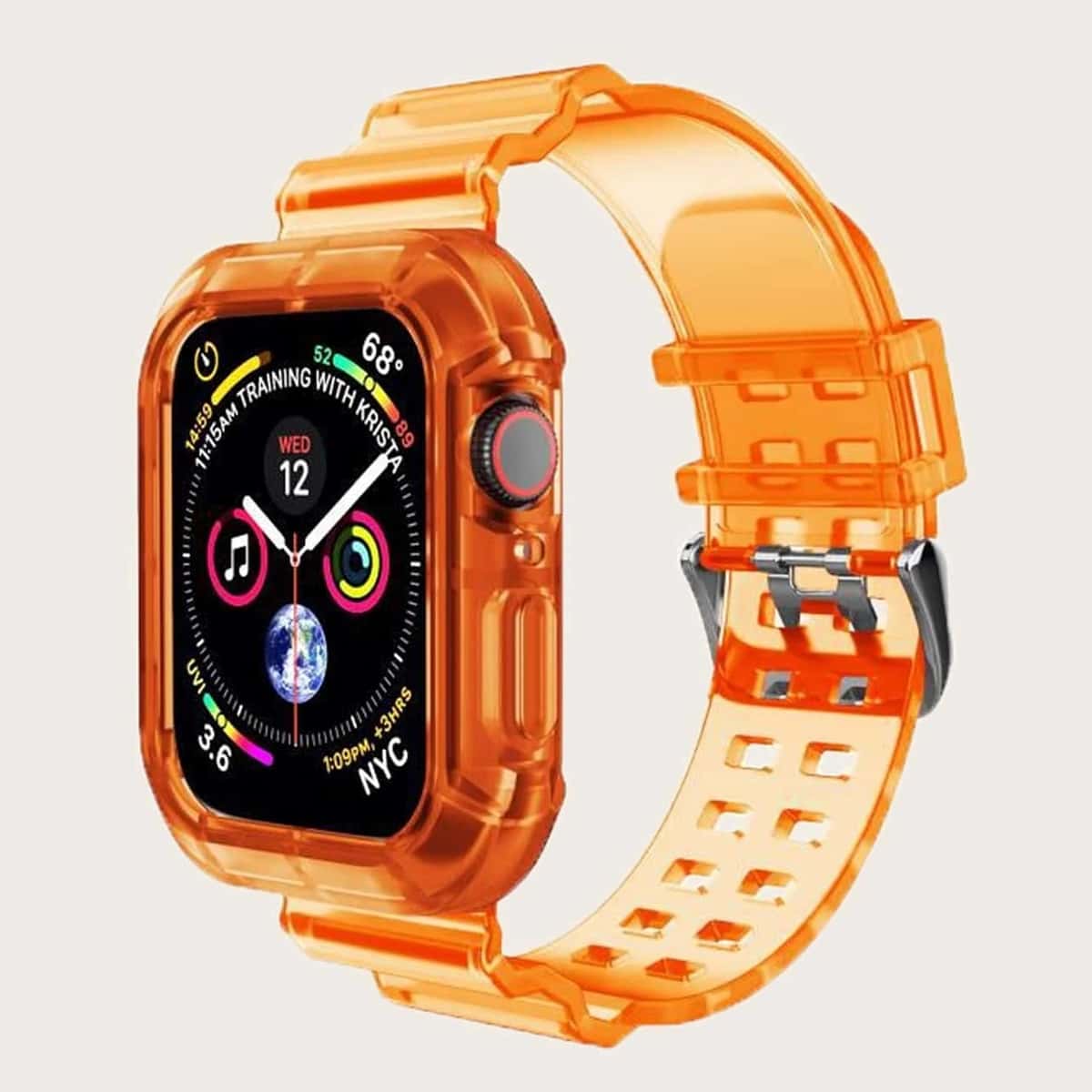 

Clear Apple Watch Band, Orange