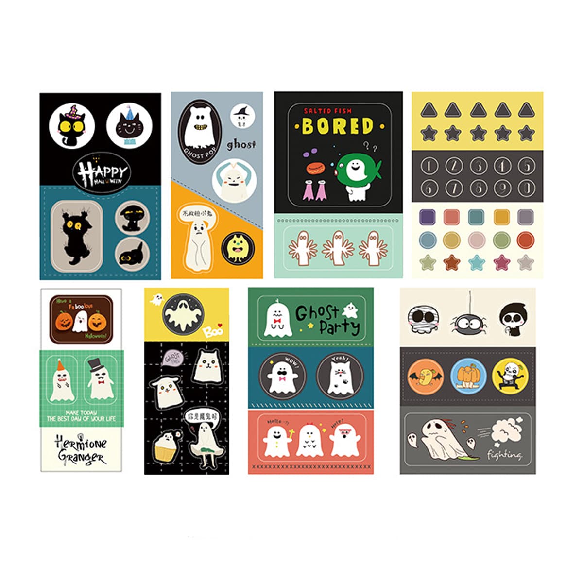 

8sheets Cartoon Pattern Sticker, Multicolor