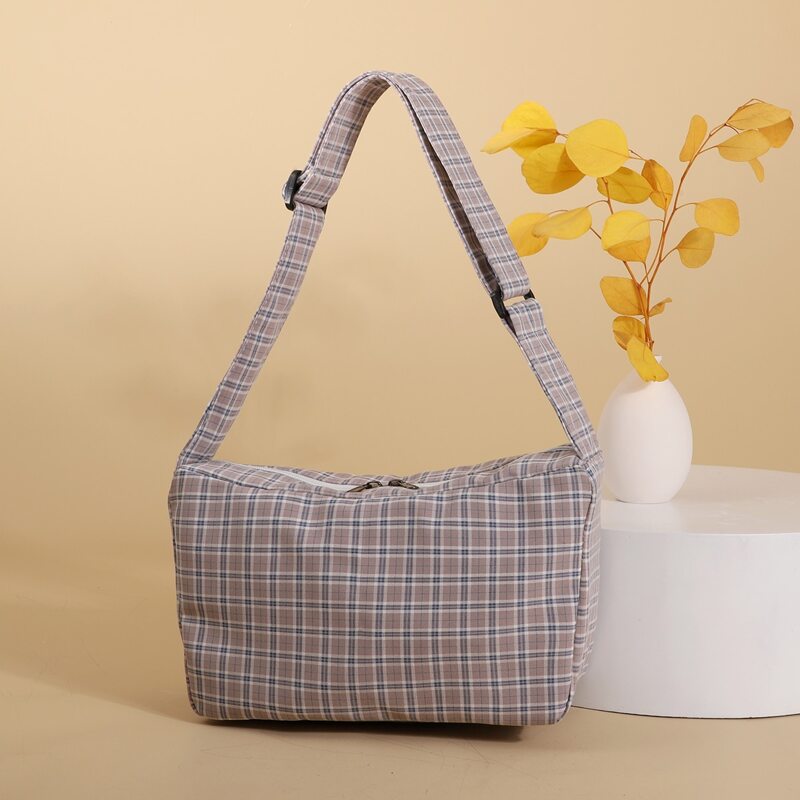 

Plaid Shoulder Bag, Multicolor