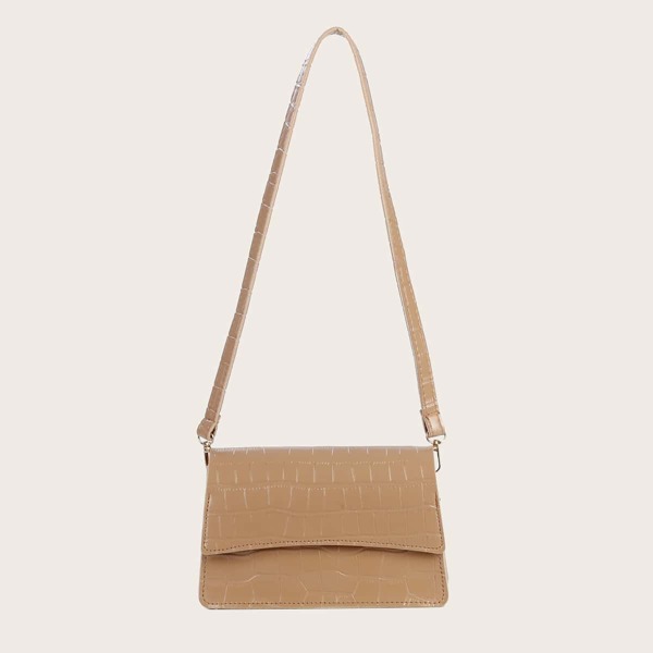 

Croc Embossed Crossbody Bag, Khaki
