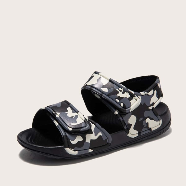 

Toddler Boys Camo Print Sport Sandals, Black