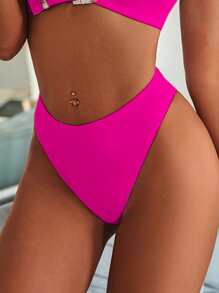 SHEIN Swim 高剪裁比基尼泳裝內褲