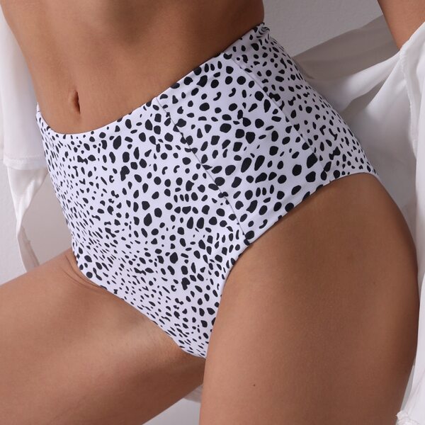 

Dalmatian High Waisted Bikini Panty, Black and white