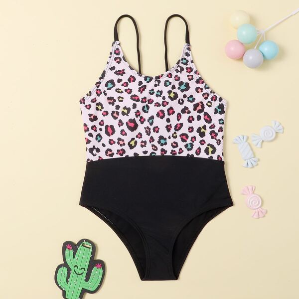 

Toddler Girls Leopard One Piece Swimsuit, Multicolor
