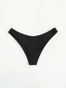 High Cut Bikini Panty - Black - View 1