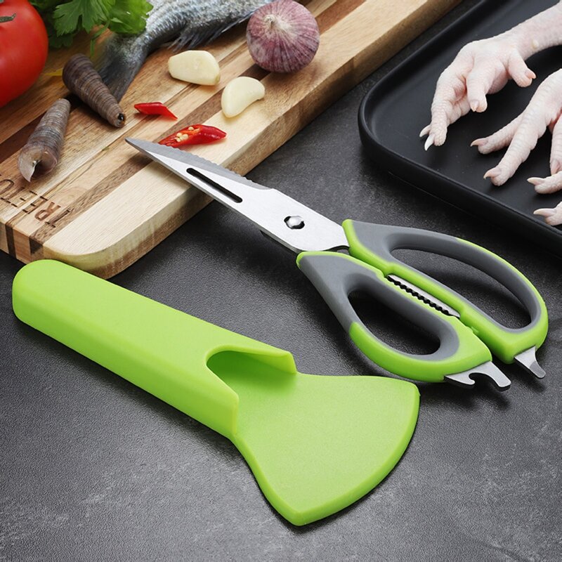 

1pc Multifunction Kitchen Scissors, Green