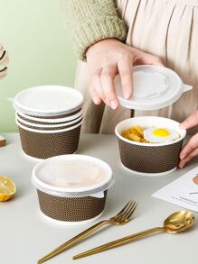 6入組紙碗附蓋 - 彩色 - 查看 2