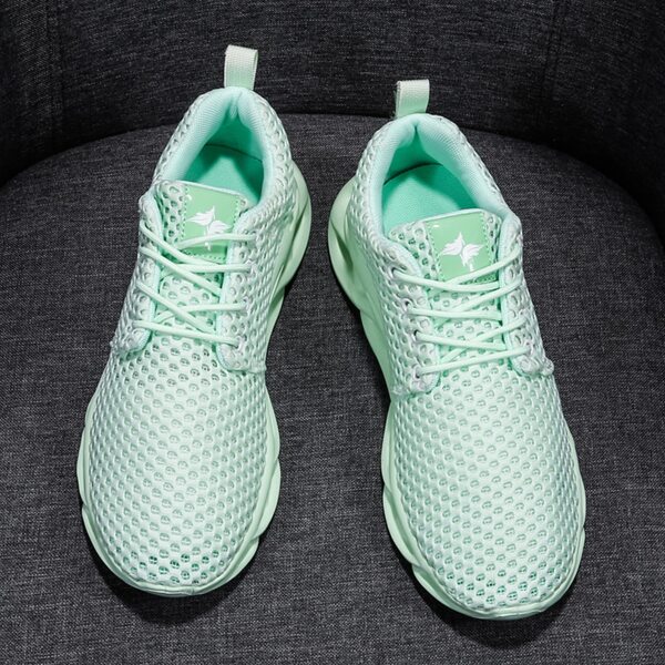 

Men Lace Up Front Breathable Sneakers, Green